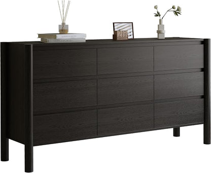 Dresser for Bedroom with 9 Drawers, Wooden TV Stand, Closet Clothes Organizer - Image 9