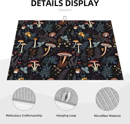 Mushroom Dish Drying Mat For Kitchen Microfiber Drying Mats Absorbent - Image 4