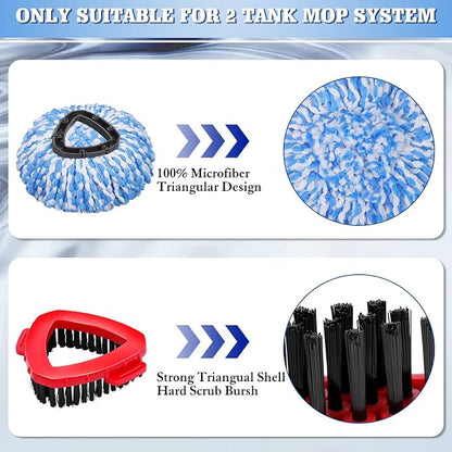 4 Packs Spin Mop Replacement Heads Compatible - Image 3