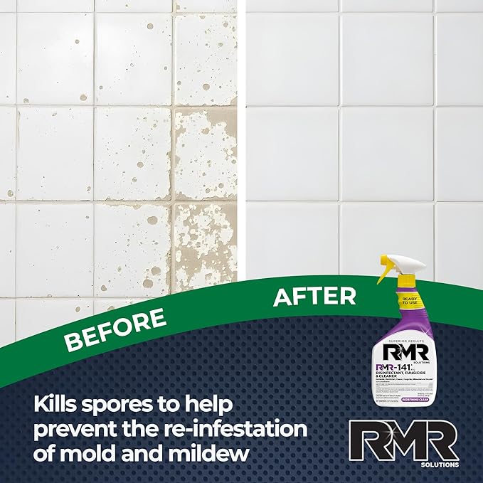RMR-141 EPA Registered Mold and Mildew Killer, Eliminates Odors, Removes Mold, Mildew, Bacteria, and Viruses, 32-Ounce Bottle