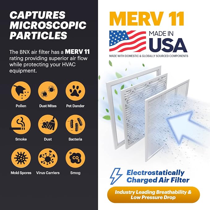 BNX TruFilter 14x25x1 Air Filter MERV 11 - Image 3