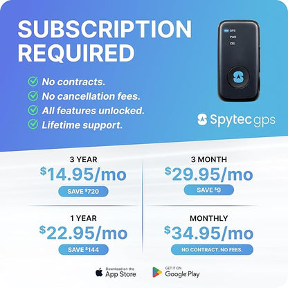 (2 Pack) Spytec Atlas GPS Tracker for Vehicles, Cars, Trucks, Kids & Seniors | Hidden Mini GPS Tracker Device for Fleet Vehicles | Geofencing | Real-time Tracking and Updates | Subscription Required