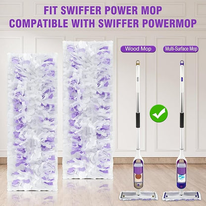30 Pack Power Mop Refills Pad for Swiffer Power Mop, Disposable Spray Wet Pad - Image 2