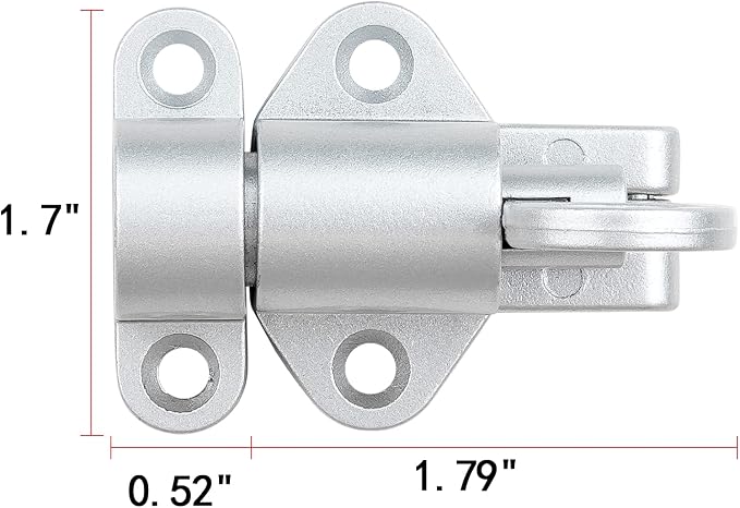 8 Packs Self-Closing Latches，Silver Gray Spring Door Lock，Resilient Bolt Latch - Image 2