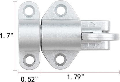 3 Packs Self-Closing Latches，Silver Gray Spring Door Lock，Resilient Bolt Latch - Image 2