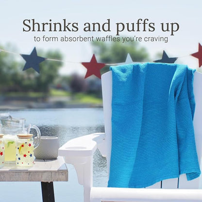 GILDEN TREE Waffle Bath Sheet Large Bath Towels Quick Dry Thin Body Towels - Image 3