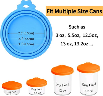 Lydia's Deal 4 Pack Universal Pet Food Can Covers, Silicone Lids - Image 7