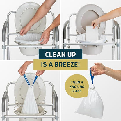 Lunderg Commode Liners with Absorbent Pads - Image 3