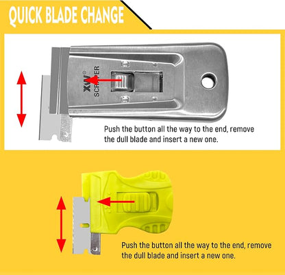 XW 7-Pack Razor Scraper Set, Extra 22 PCS Razor Blades Included - Image 3