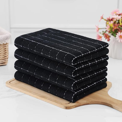 Homaxy 100% Cotton Terry Kitchen Towels, Checkered Designed, Soft and Super - Image 7