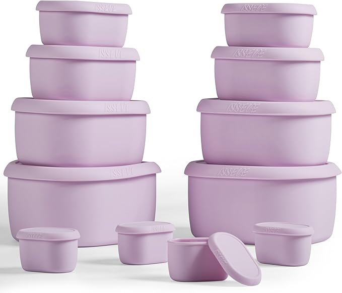 ISSEVE 12Pcs/Set Nesting Silicone Food Storage Containers by ISSEVE