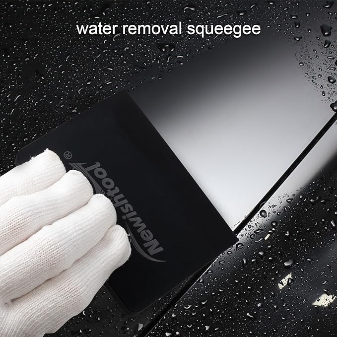 NEWISHTOOL Soft Silicone Squeegee, 2 PCS Small PPF Squeegee for Vinyl, Window Tint V-Blade Scraper for Film Application, Car Paint Protective Film Installation & Water Removal