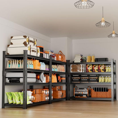 Storage Shelves Heavy Duty 2 PCS, 4-tier Adjustable Metal Industrial Utility - Image 6