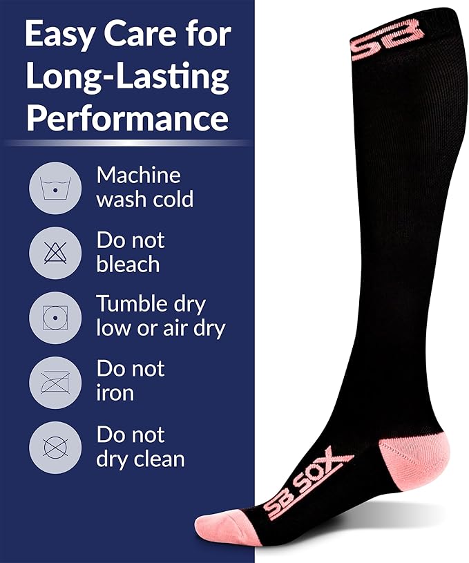 SB SOX Compression Socks for Men & Women (20-30 mmHg) - Best Support Stockings for Travel, Medical, and Sports - Perfect for Everyday Wear