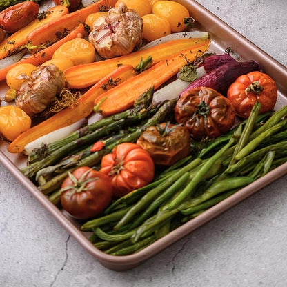 HAPPIELS Nonstick Baking Sheet Set of 2 | PFOA & BPA Free Non Toxic Carbon - Image 4