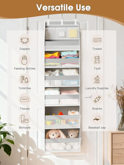 Criusia 2 Pack Over The Door Organizer, Heavy-Duty 6-Shelf Hanging Storage - Image 6