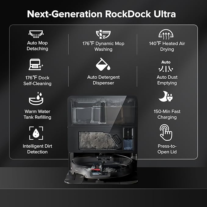 roborock Saros 10 Robot Vacuum and Mop, 000Pa Suction, AI Obstacle Avoidance - Image 5