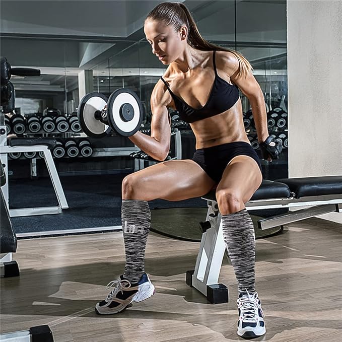 CHARMKING Compression Socks for Women & Men Circulation (3 Pairs) 15-20 mmHg is Best Support for Athletic Running Cycling