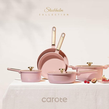 CAROTE Ceramic Cookware Set Nonstick, Non-Toxic & PFAS-Free, Dishwasher - Image 3