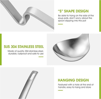 Patelai Hot Pot Slotted Ladle Set Stainless Steel Soup Ladle Strainer Scoops - Image 3