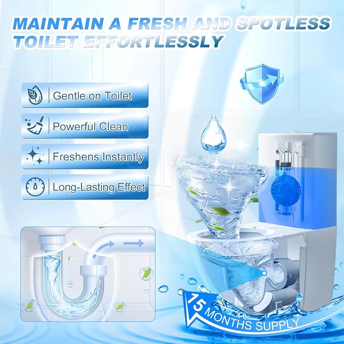 KIISIISO Multipurpose Bathroom Cleaners, 54 Pack Commercial & Household Toilet - Image 3