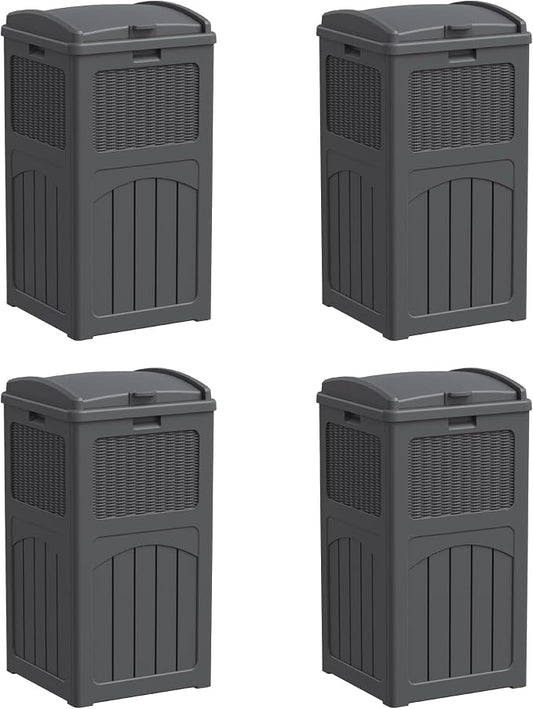 YESHOMY 4 Pack Outdoor Trash Can by SearchallYESHOMY