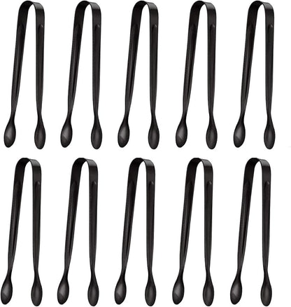 10 Pack Small Ice Tongs Sugar Tongs, Stainless Steel Mini Serving Appetizers by TOUGS