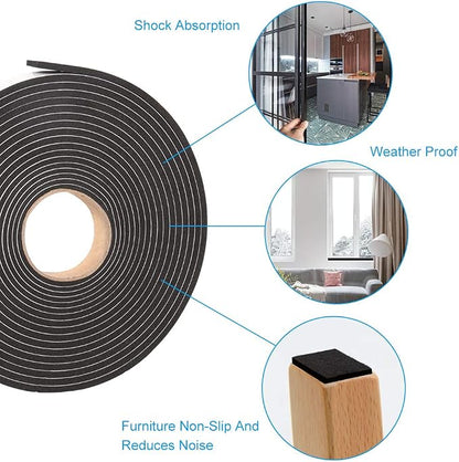 Foam Tape Weather Stripping Window Seal, Adhesive Closed Cell Weather Strip - Image 5