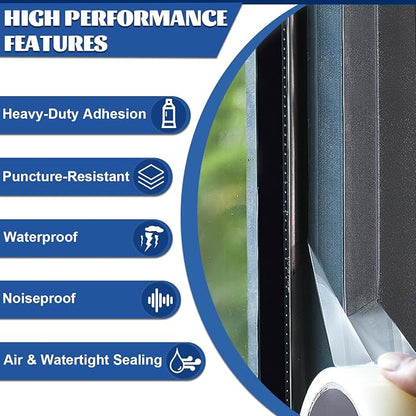Transparent Weather Sealing Tape 3" x35 Yard, Window Insulation Tape Weather - Image 4