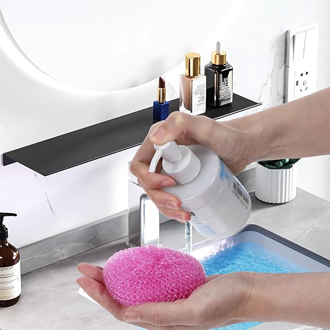100 Pcs Plastic Scrubbers for Dishes, Round Pot Scrubbers for Kitchen Non Scratch Scouring Pads 3.35" Nylon Mesh Dish Scrubber Reusable Poly Mesh Scouring Dish Pads for Household Cleaning