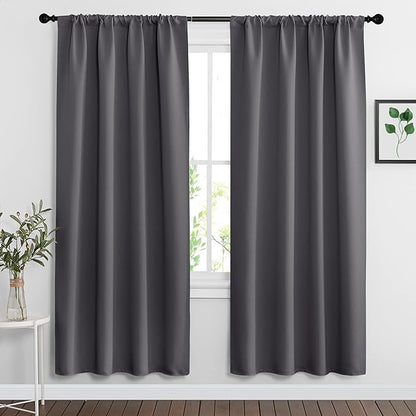 RYB HOME Curtains for Bedroom 72 inches Long, W 34 x L 72, 2 Panels by RYBHOME