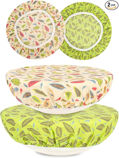 Reusable Bowl Covers for Bread Proofing（2 Large）- Cotton Beeswax Bowl Covers by Unknown