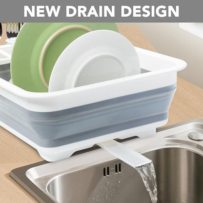 Tiawudi Collapsible Dish Drying Rack, Pop Up Dinnerware Drainer, Portable Plate - Image 3