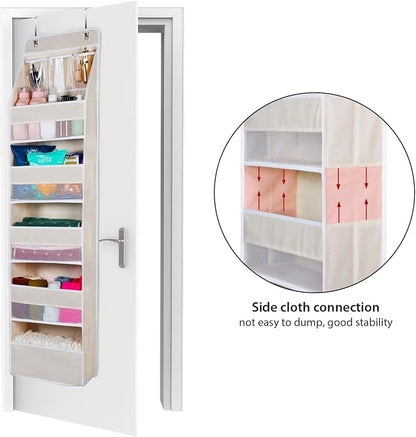 Univivi 6-Shelf Over Door Hanging Organizer Fabric Baby Door Storage - Image 4