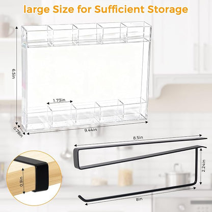 Kitchen Cabinet Straw Holder: Acrylic Organizer and Hanging Lid Rack - Image 2