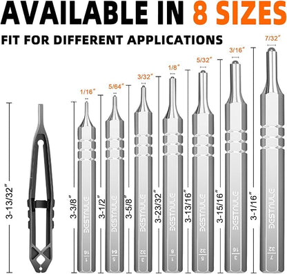 BESTNULE 8 Piece Roll Pin Punch Set, Pin Punch Set, Punch Tools - Image 2