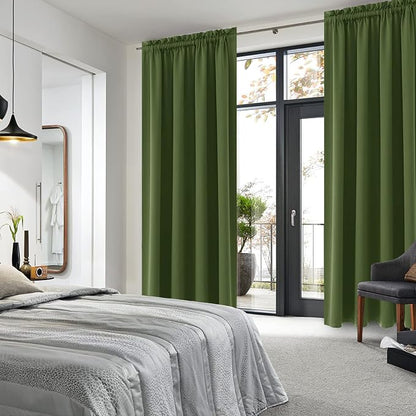 DWCN Blackout Curtains Room Darkening Thermal Insulated Bedroom Curtains Window - Image 2