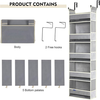 Over The Door Organizer 5-Shelves and 10 Side Pockets, Over The Door Storage - Image 7