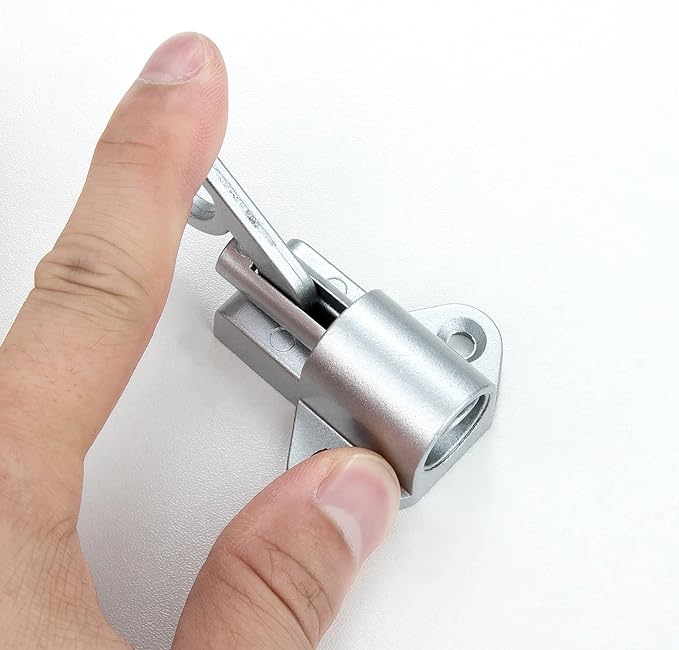 6 Packs Self-Closing Latches，Silver Gray Spring Door Lock，Resilient Bolt Latch - Image 5