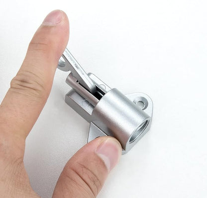 4 Packs Self-Closing Latches，Silver Gray Spring Door Lock，Resilient Bolt Latch - Image 3