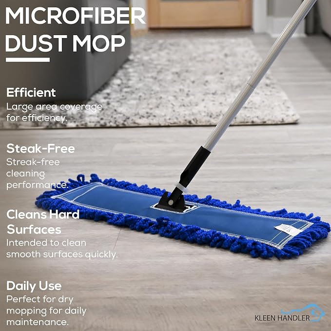 KLEEN HANDLER 24 Inch Microfiber Dust Mop Bulk Pack of 12, Medium Washable - Image 5