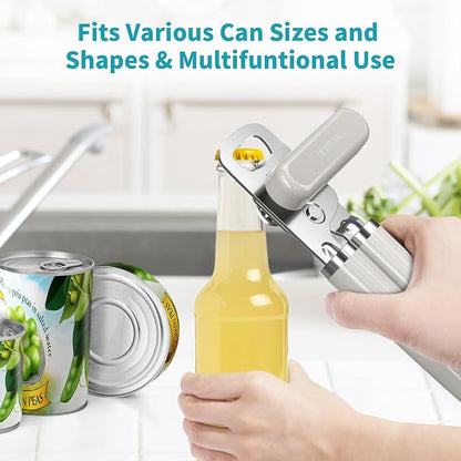 Ultrean Manual Can Opener Bottle Opener, Heavy Duty Stainless Steel Smooth Edge - Image 6