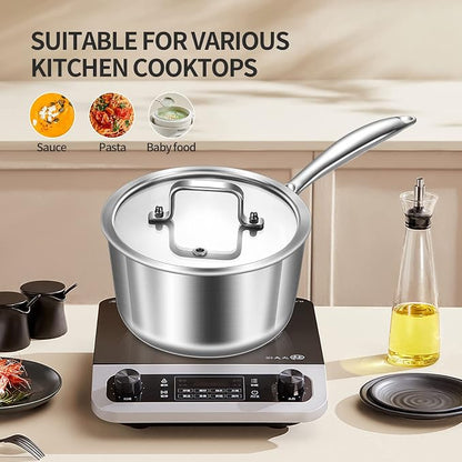 LOLYKITCH Tri-Ply Stainless Steel 2.5 QT Saucepan - Image 3