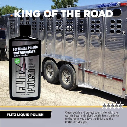 Flitz Multi Purpose Metal Polish Liquid - 16oz Bottle of USA-Made Tarnish - Image 2