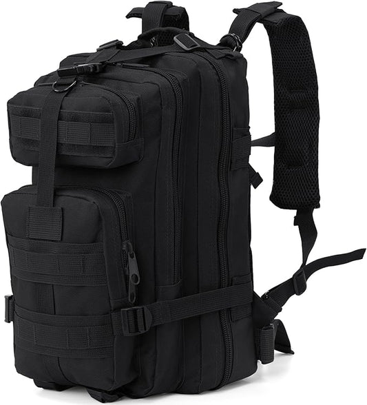 Small Military Tactical Backpack, 30L Tactical Assault Bag for Men, Army Assault Rucksack GYM Hiking Backpack Bug Out Bag Black
