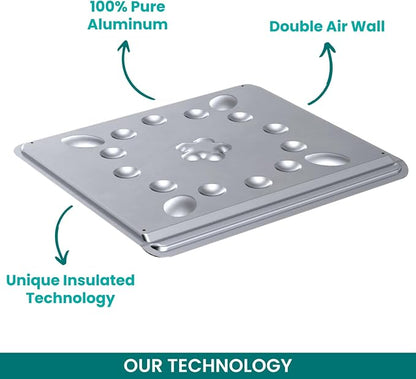 Baker's Secret 2pcs Pure Aluminum Insulated Cookie Sheet Commercial Grade - Image 3