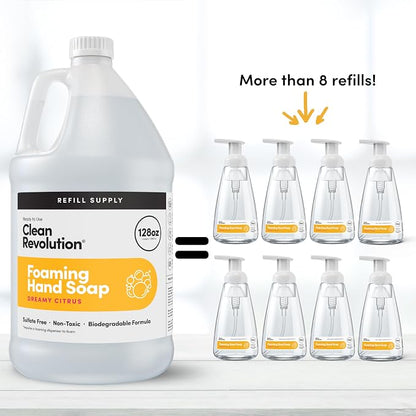 Clean Revolution Foaming Hand Soap Refill Supply Container, Ready to Use Formula - Image 5