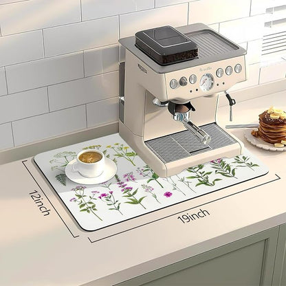 Bloss Kitchen Mat, Coffee Mat 12"x19", Coffee Bar/Maker Mat, Kitchen Counter - Image 2