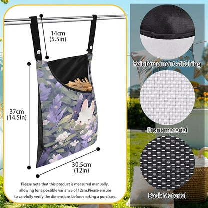 Clothespin Bag for Clothes Pin Holder for Outside and Clothes Line Pins - Image 6