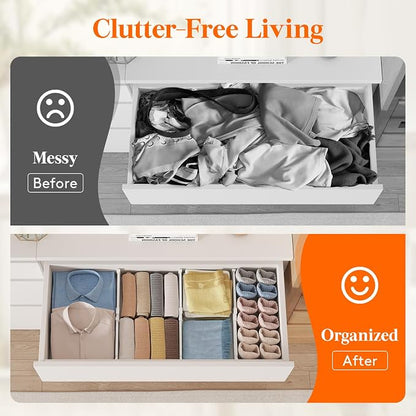 Lifewit 4" Tall 5 Pack Drawer Dividers, 27-42cm/10.5-16.5" Expandable Drawer - Image 8